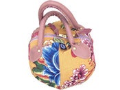 Image of MUSTARD FLORAL BOWLING HANDBAG