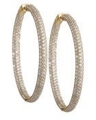 Image of Kara Ackerman <i>Talulah <i/> Large Micro Pave Set Hoops in Yellow
