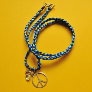 Image of Peace & Love Swarovski Crystal Long Friendship Necklace 20% OFF!