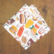 Image of Live Fast Food Pocket Square / Handkerchief 