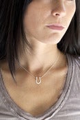 Image of sterling silver horseshoe necklace