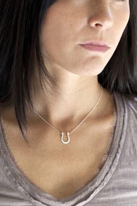 Image of sterling silver horseshoe necklace