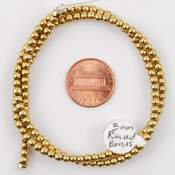 Image of 3mm Round Brass Beads - 16" strand