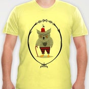 Image of Olaf The Old Grey Owl - Mens T-shirt / Mens Fitted Tee