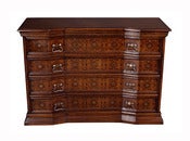 Image of Spectacular Italian Walnut Inlaid Chest Of Drawers by Charles & Charles