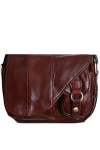 Image of 'Let's Saddle That' Brown Leather Mini Shoulder Bag (BACK IN STOCK!)