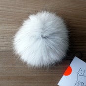 Image of Pompon af ræv - hvid