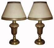 Image of Spectacular Pair of J Robert Scott White Gold Urn Lamps