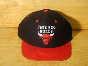 Image of Chicago Bulls Retro Snapback Hat Black/Red By Adidas