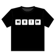 Image of t-shirt rewind pause play forward