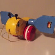 Image of Vintage Wooden Pull Along Brio Bee