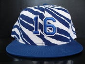 Image of Vintage #16 Bo Jackson snapback hat ZUBAZ.