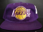Image of Vintage Los Angeles Lakers snapback hat AJD.