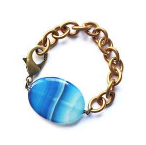 Image of Stone & Chain Bracelet (v5)
