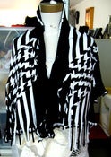 Image of Black and White Stripy Patterned Scarf