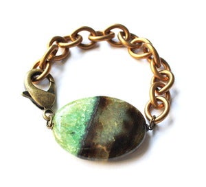 Image of Stone & Chain Bracelet (v8)