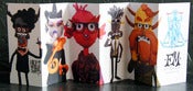 Image of "Hey! Who's This Guy?" printed concertina (with badge)