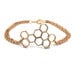Image of Honeyconb Geometric Brass Bracelet - HoneyComb