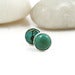 Image of Turquoise Sterling Silver Bezel Earrings - Global Posts