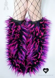 Image of Festival fluffies uv black/neon pink/purple