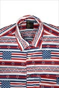 Image of MOOKEE American Flag Button Up
