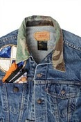 Image of Custom Patch Levi's Denim Jacket with MCM Handkerchief 
