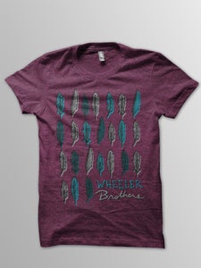 Image of Feather Tee Cranberry Crew Neck Unisex