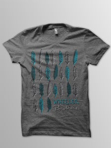 Image of Feather Tee Athletic Grey Crew Neck Unisex