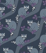Image of raccoons fabric by the yard