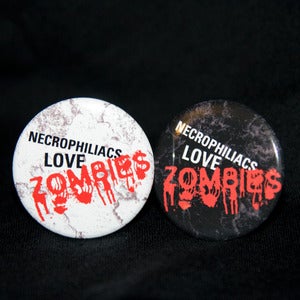 Image of Necros love zombies button