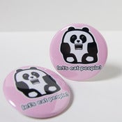 Image of Pandas hate people button