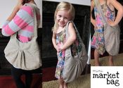 Image of mini gathered market bag {pick your fabric}