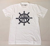 Image of SFV MERCANTILE “BROTHERHOOD OF THE SEA” Ship Wheel Tee White
