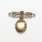 Image of "T" LOCKET BROOCH