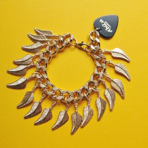 Image of Curled Chunky Feather Bracelet (various colours)