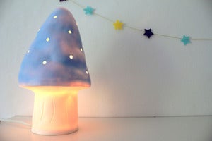 Image of Petite veilleuse champignon bleu ♥