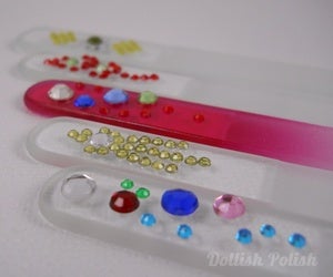 Image of Decorated Crystal Glass Nail File