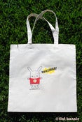 Image of Flat Bonnie Bunzinga Bunny Tote Bag - Handmade