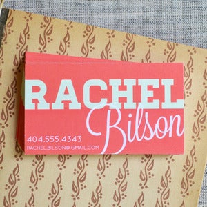 Image of Rachel Bilson Calling Cards in Coral and Mint