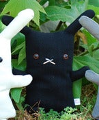 Image of Flat Bonnie Bunny Plush - Ninja Black (Classic 12") Handmade