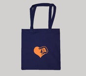 Image of Orange Detroit Love Canvas Tote Bag
