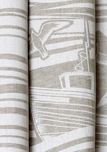 Image of Whitby Linen Fabric - White