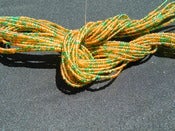 Image of Gold and Green Single Strand Waist Bead