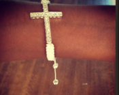 Image of "Purity" White Cross Bracelet