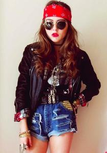 Image of Double Cut High Waisted Shorts With Studded Pocket