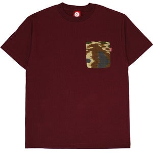Image of "Berani" Pocket Shirt - Burgundy