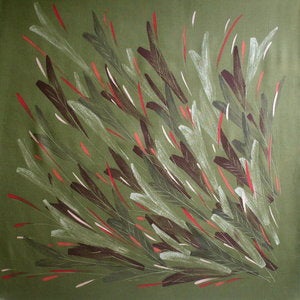 Image of Vintage 1950's Olive Green Scarf 25"