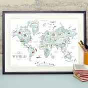Image of Illustrated World Map
