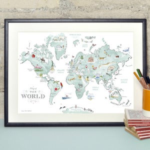 Image of Illustrated World Map