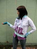 Image of lilac heart and airplane hoodie SOLD